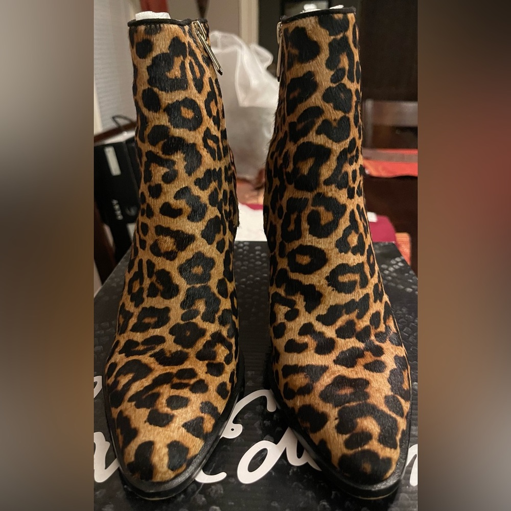 Sam Edelman Leopard Pony Hair Booties